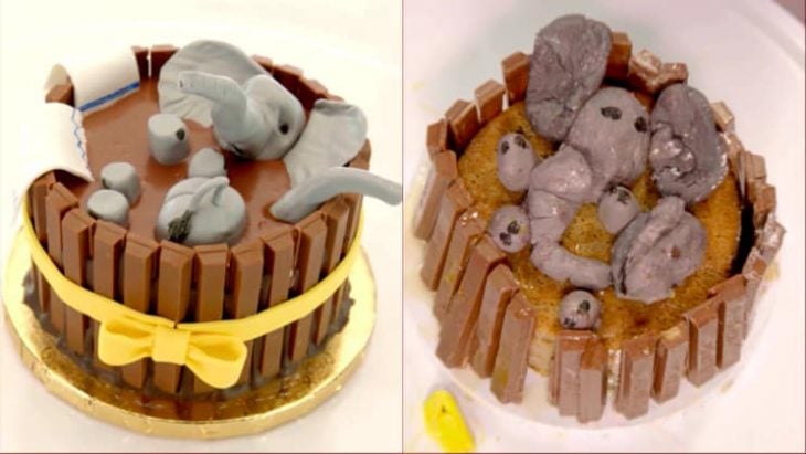 Espectativa vs realidad de un pastel mal hecho 