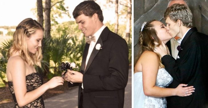 Logró casarse con su amor de secundaria a pesar del cáncer terminal