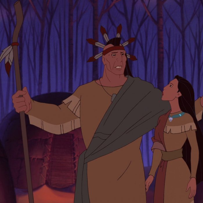 Escena de la película Pocahontas 