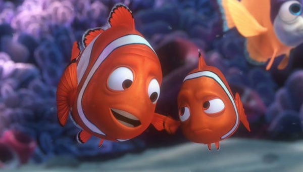 Escena de la película Buscando a Nemo