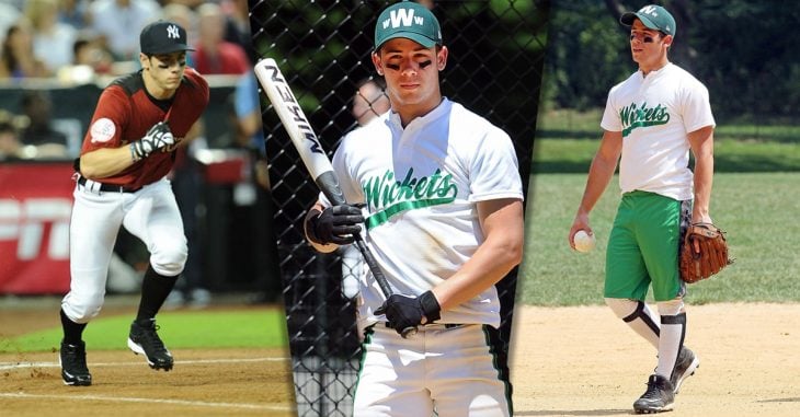 Nick Jonas demostró que lo suyo es jugar beisbol