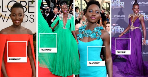 Pantone de alfombra roja; esta es la evolución de moda por colores con Lupita Nyong'o