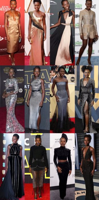 Pantone según lupita Nyong'o del gris al negro 