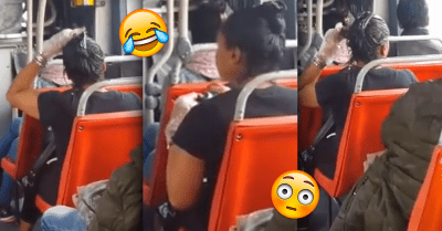 Hembra alfa se tiñe el cabello camino al trabajo; maquillarse en el camión es de amateurs