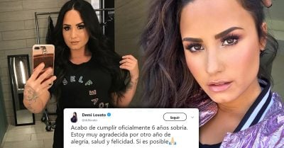 Este año Demi Lovato cumple 6 años de sobriedad y así lo celebra en Twitter