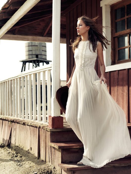 chica vestido blanco