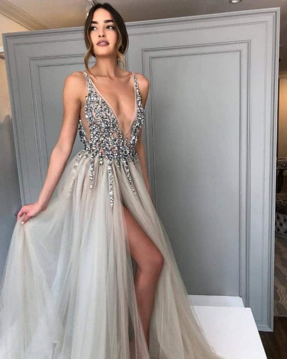 vestido con brillitos