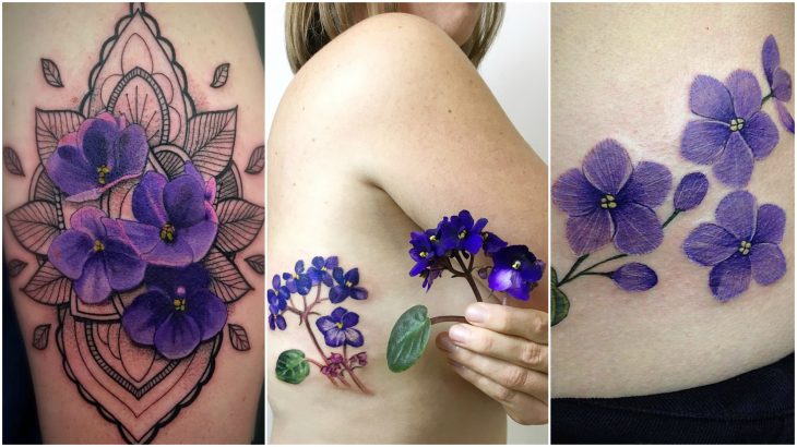 flores del nacimiento tatuaje febrero violeta 