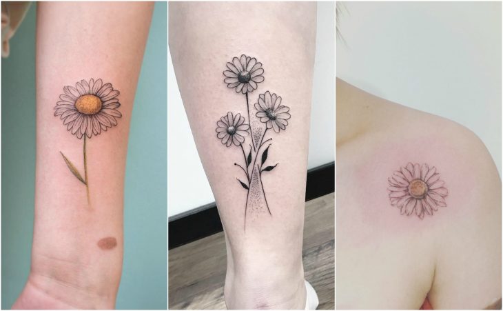 margaritas daisy tattoo flor del nacimiento abril