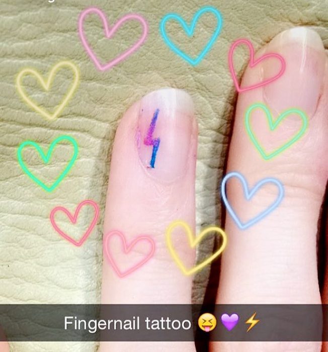 fingernail tattoos