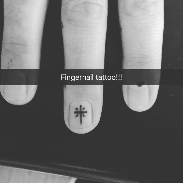 fingernail tattoos