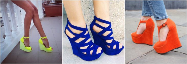 wedges de colores bonitos