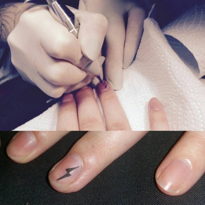 fingernail tattoos