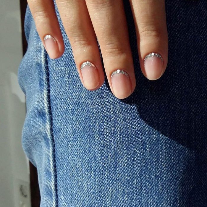 uñas con glitter