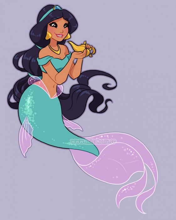 diseño de Jasmine como sirena