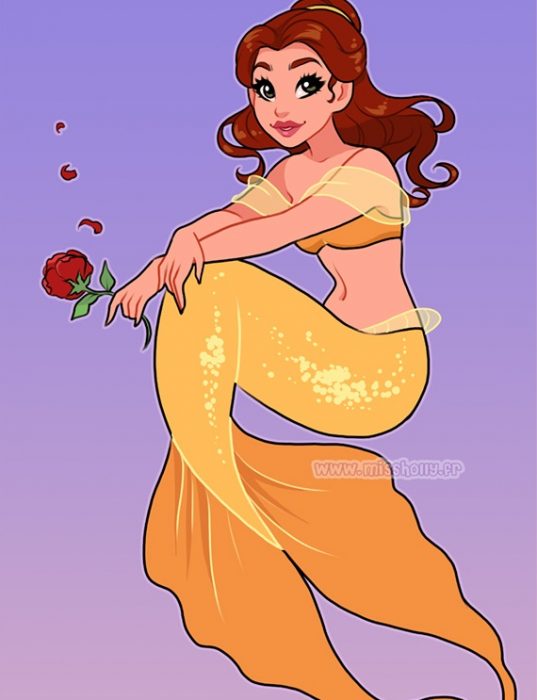 diseño de Bella como sirena