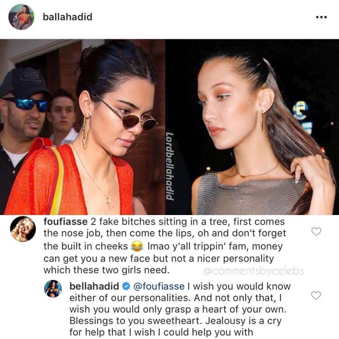 Criticas hacia Bella Hadid por una fotografía 