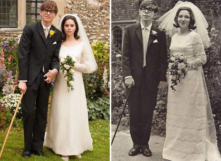 Eddie Redmayne y Felicity Jones como Stephen Hawking y Jane Wilde en The Theory Of Everything