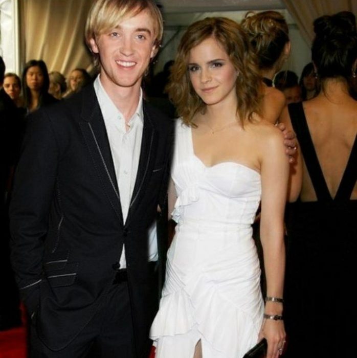 Emma Watson abrazando a Tom Felton