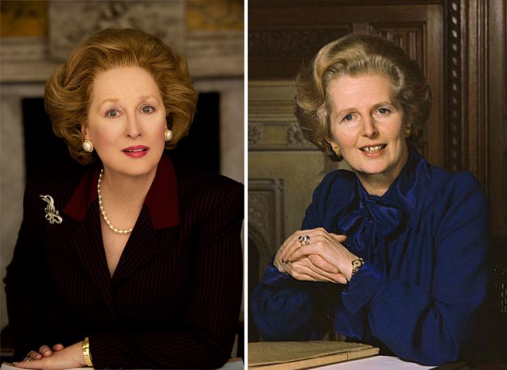 Meryl Streep como Margaret Thatcher en The Iron Lady