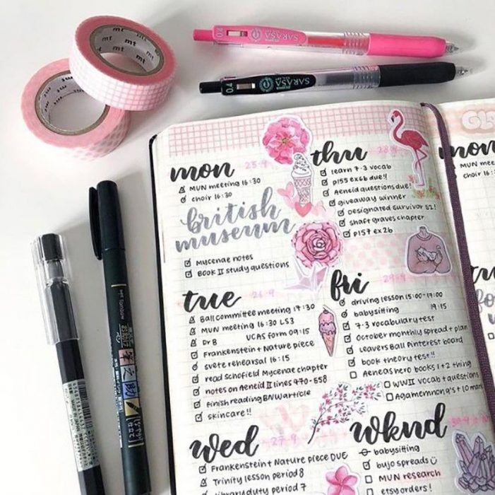 Notas inspiradoras bullet journal