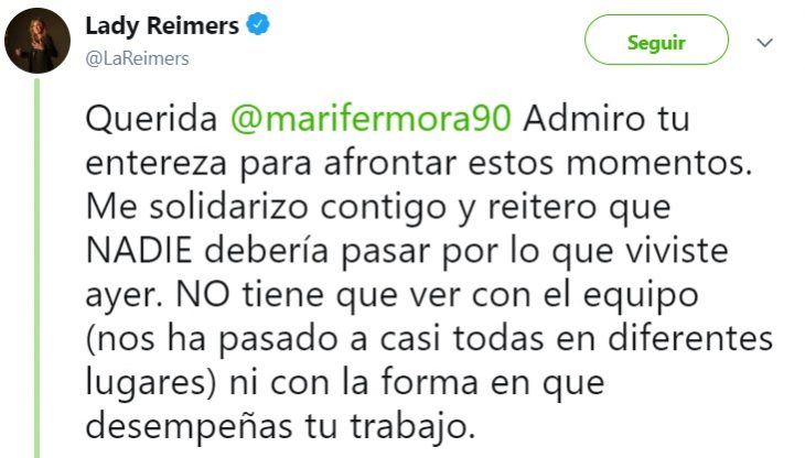 Comentario en Twitter de una reportera que fue acosada en Guadalajara 