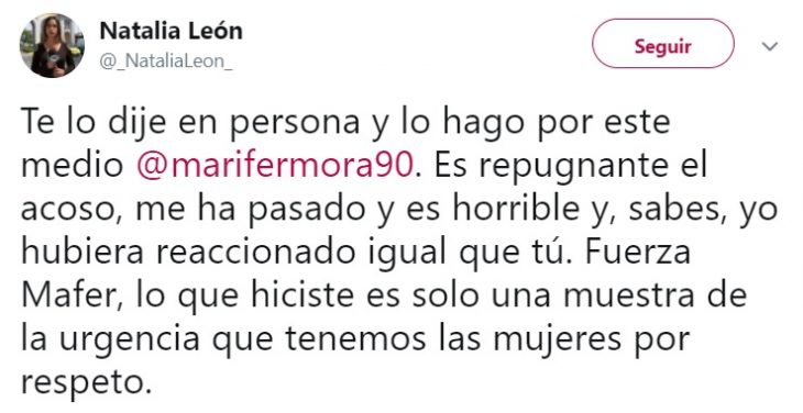 Comentario en Twitter de una reportera que fue acosada en Guadalajara 