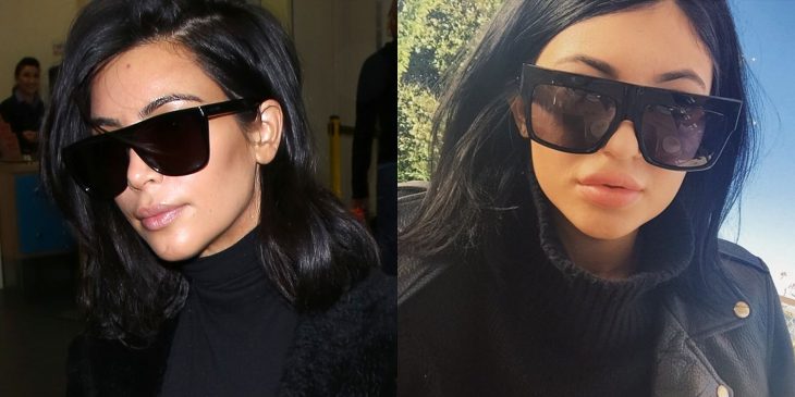 Comparación de Kim Kardashian y Kylie Jenner usando atuendos similares 