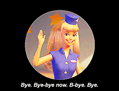 barbie diciendo bye