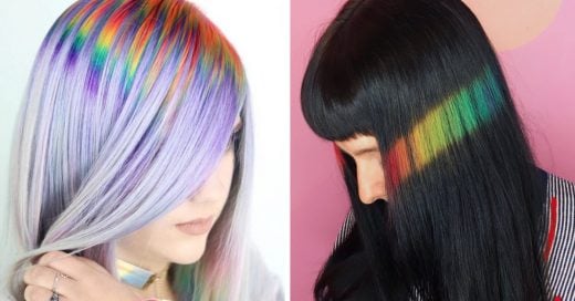 Mini arcoíris en el cabello, una tendencia hecha con reflejos
