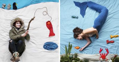 Divertida mamá crea pequeñas escenas usando todo tipo de material en su hogar