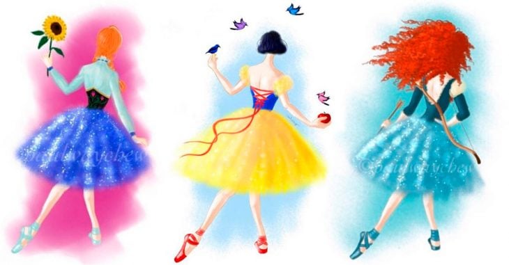 Fan arts de las princesas y chicas Disney como bailarinas