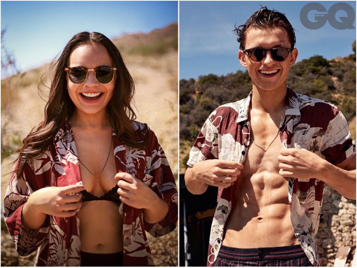 chica y chico usando camisa con flores