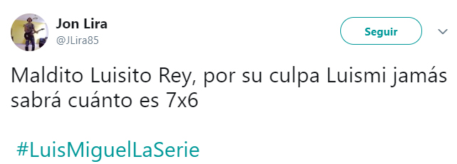 Comentarios en Twitter sobre el error de la serie Luis Miguel 