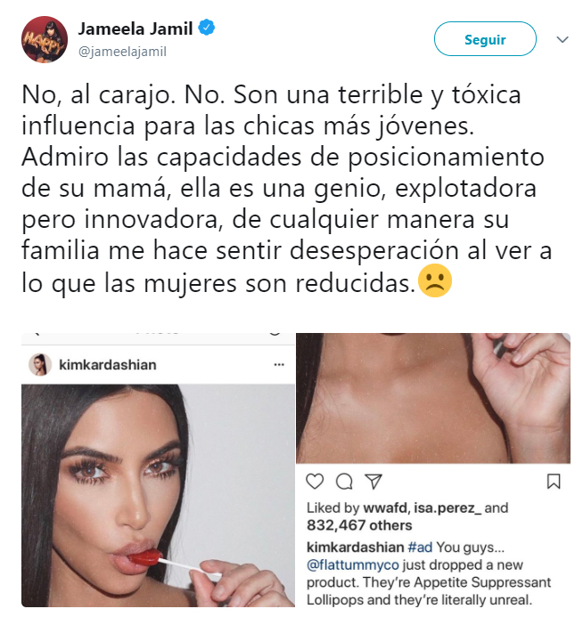 Comentarios en Instagram sobre supresores de los alimentos