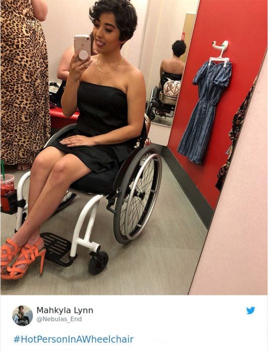 Comentario en twitter sobre personas que no son sexis en sillas de ruedas