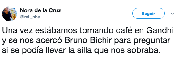 Comenatario en Twitter de personas que se toparon con un famoso en la calle 