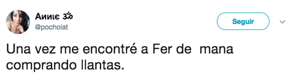 Comenatario en Twitter de personas que se toparon con un famoso en la calle 