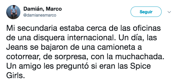 Comenatario en Twitter de personas que se toparon con un famoso en la calle 