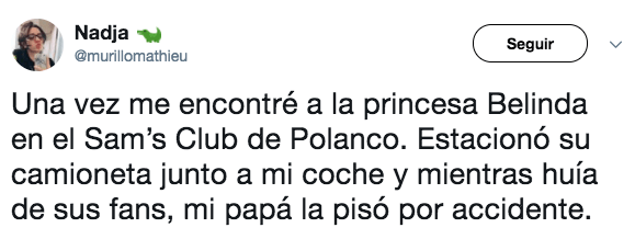 Comenatario en Twitter de personas que se toparon con un famoso en la calle 