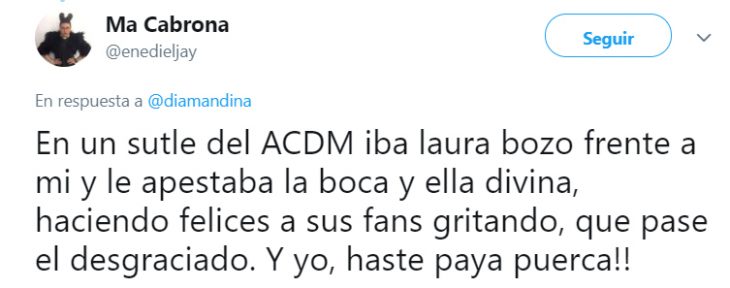 Comenatario en Twitter de personas que se toparon con un famoso en la calle 