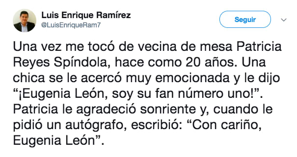 Comenatario en Twitter de personas que se toparon con un famoso en la calle 