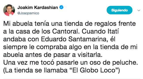 Comenatario en Twitter de personas que se toparon con un famoso en la calle 