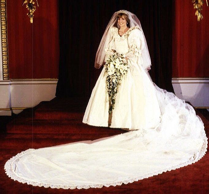 Diana de Gales el día de su boda