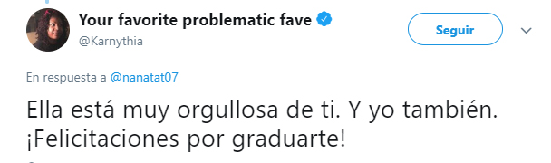 Comentario en twitter sobre la relación que una chica tenía con su madre que murió de cáncer 