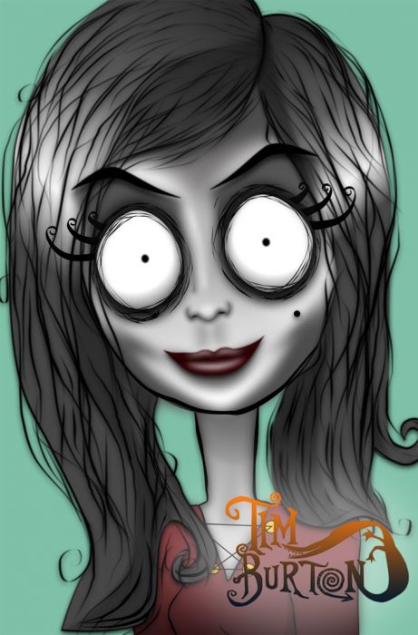 Dibujo inspirado en Tim Burton