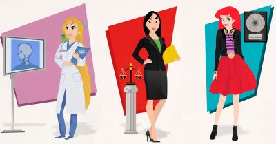 Ilustrador da carreras universitarias a las princesas de Disney; ellas cambiarían el mundo