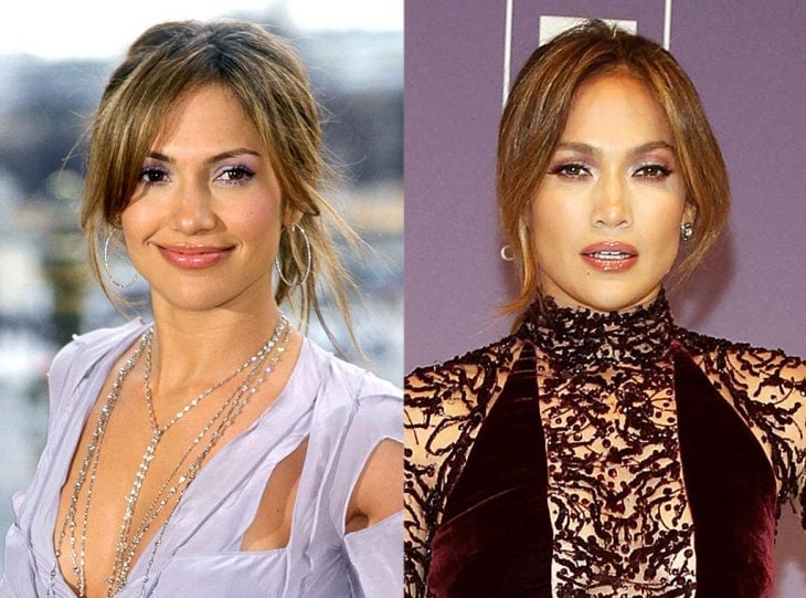 Jennifer Lopez joven y actualmente 