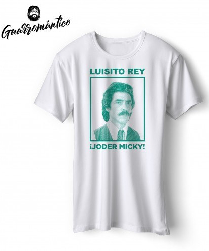 Playera con estampado del personaje de la serie de Luis Miguel 