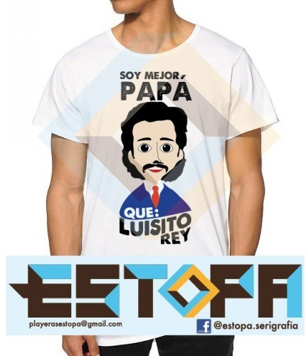 Playera con estampado del personaje de la serie de Luis Miguel 